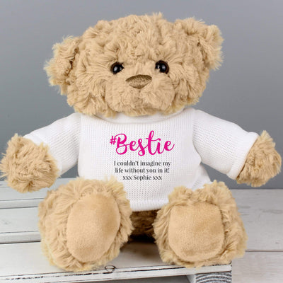 Personalised Memento Plush Personalised #Bestie Teddy Bear