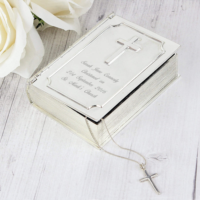 Personalised Memento Trinket, Jewellery & Keepsake Boxes Personalised Bible Trinket Box