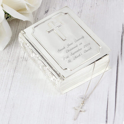 Personalised Memento Trinket, Jewellery & Keepsake Boxes Personalised Bible Trinket Box