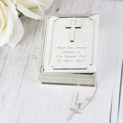 Personalised Memento Trinket, Jewellery & Keepsake Boxes Personalised Bible Trinket Box