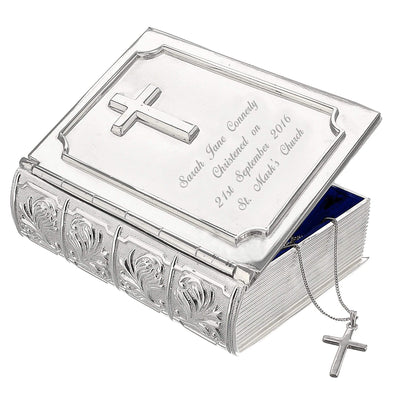 Personalised Memento Trinket, Jewellery & Keepsake Boxes Personalised Bible Trinket Box