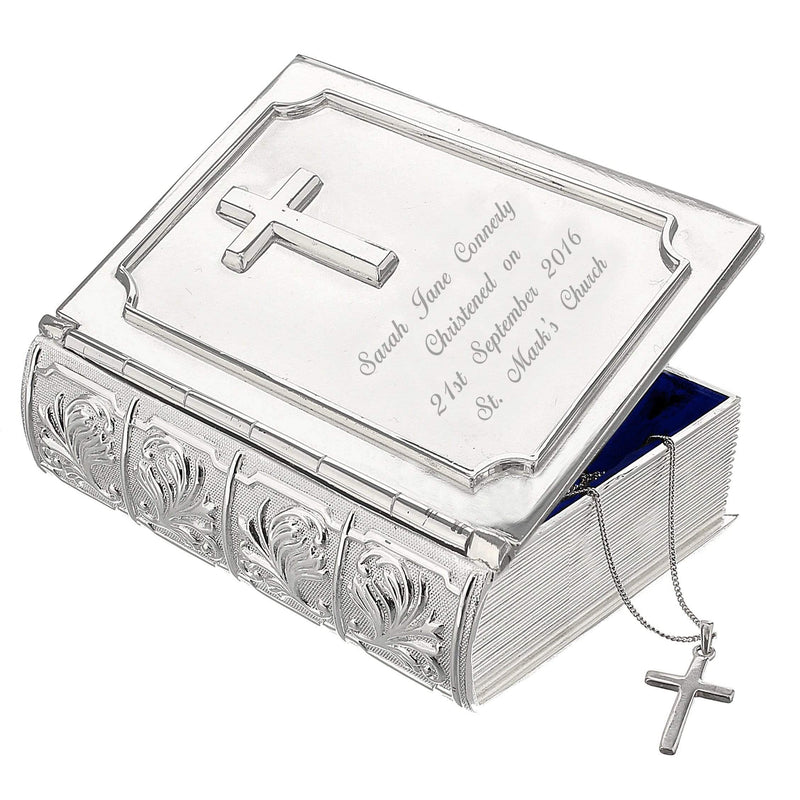 Personalised Memento Trinket, Jewellery & Keepsake Boxes Personalised Bible Trinket Box