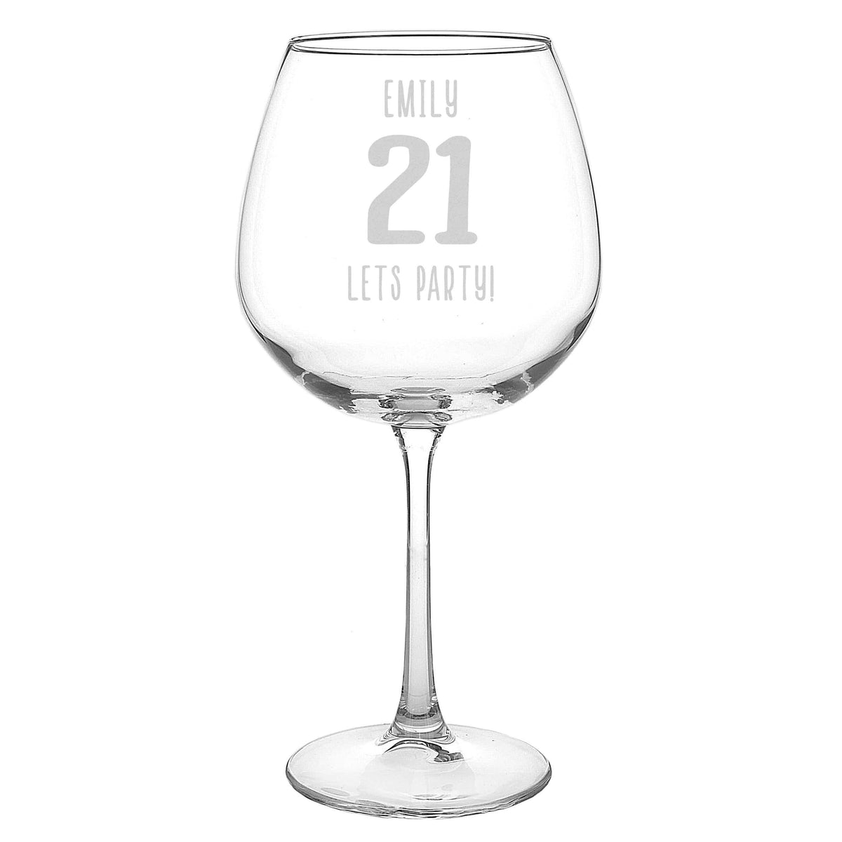 Personalised Memento Personalised Big Age Bottle of Wine Glass