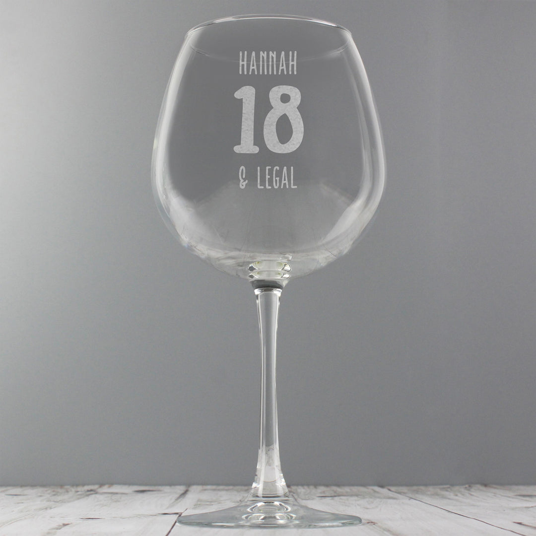 Personalised Memento Personalised Big Age Bottle of Wine Glass