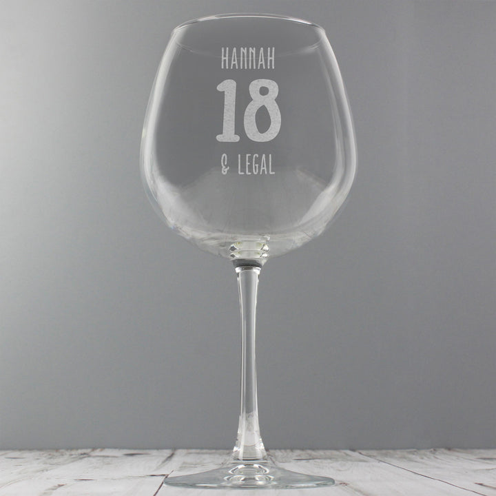 Personalised Memento Personalised Big Age Bottle of Wine Glass