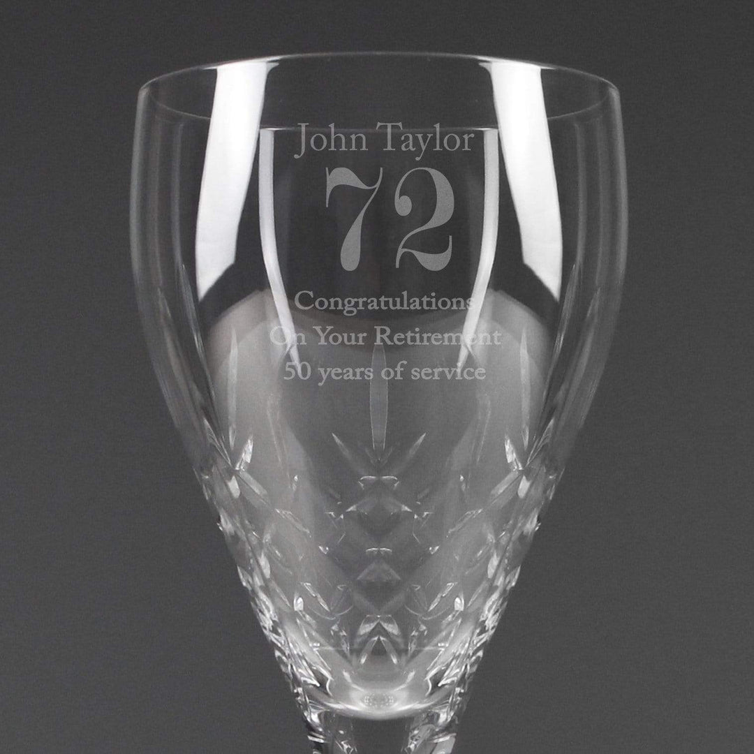 Personalised Memento Glasses &amp; Barware Personalised Big Age Cut Crystal Wine Glass