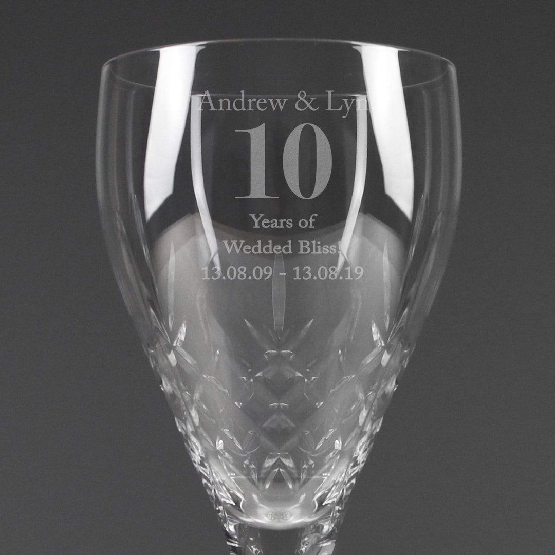 Personalised Memento Glasses &amp; Barware Personalised Big Age Cut Crystal Wine Glass