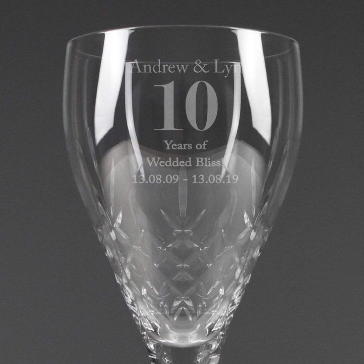Personalised Memento Glasses &amp; Barware Personalised Big Age Cut Crystal Wine Glass