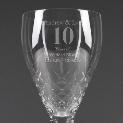 Personalised Memento Glasses & Barware Personalised Big Age Cut Crystal Wine Glass