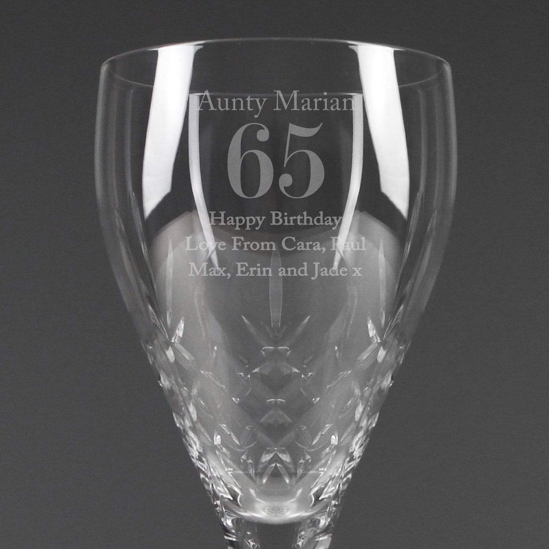 Personalised Memento Glasses &amp; Barware Personalised Big Age Cut Crystal Wine Glass