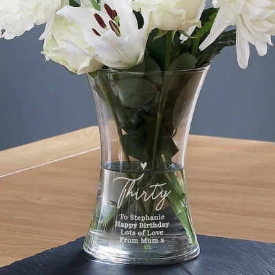 Personalised Memento Personalised Big Age Glass Vase