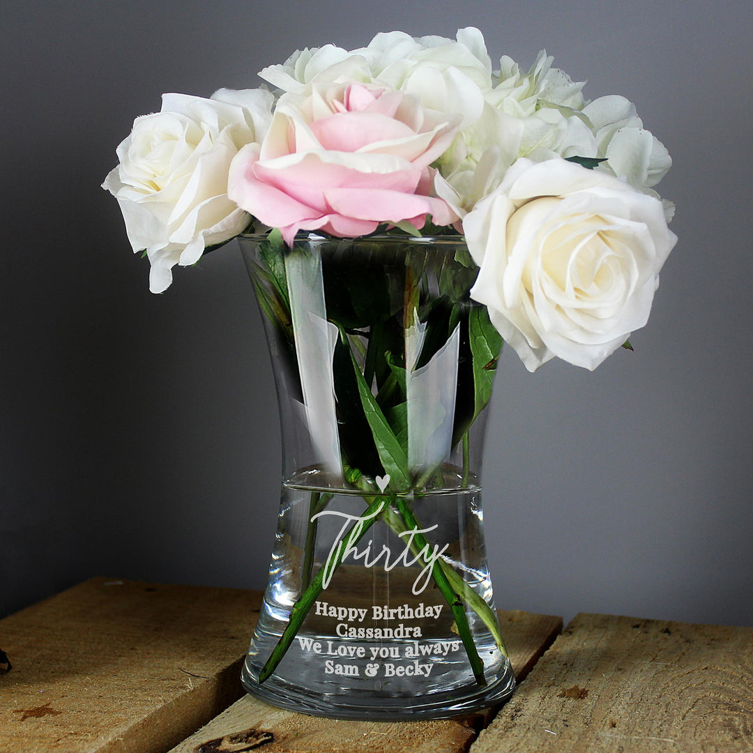 Personalised Memento Personalised Big Age Glass Vase