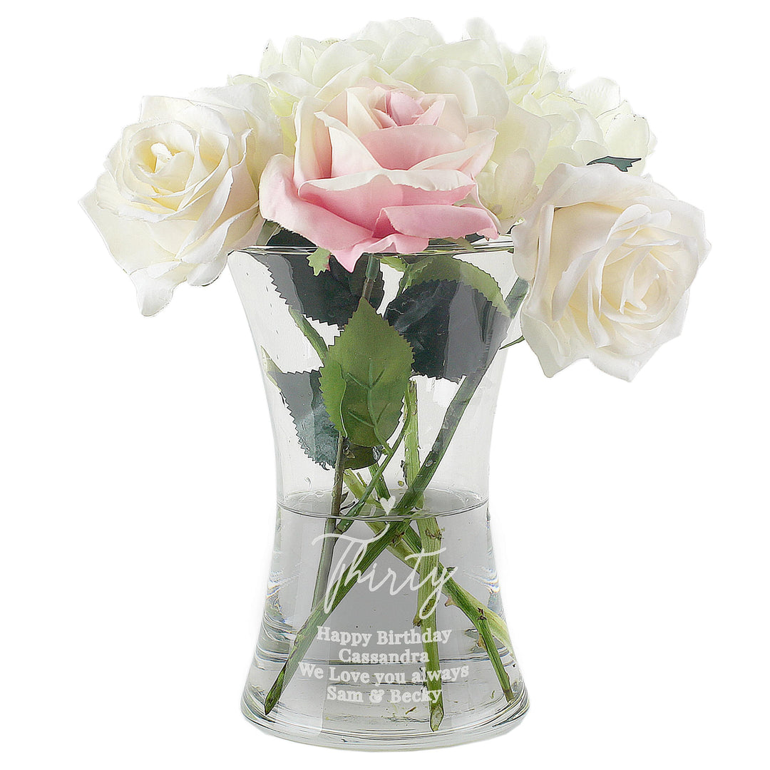 Personalised Memento Personalised Big Age Glass Vase