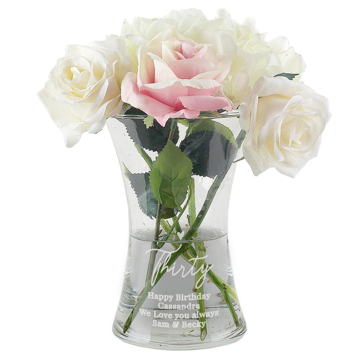 Personalised Memento Personalised Big Age Glass Vase