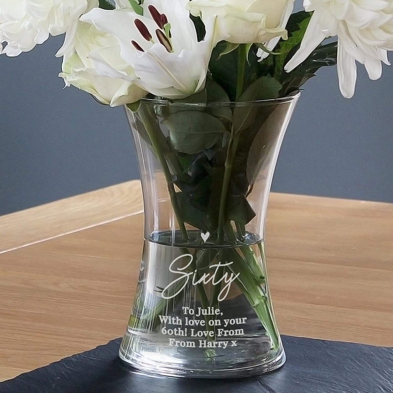 Personalised Memento Personalised Big Age Glass Vase