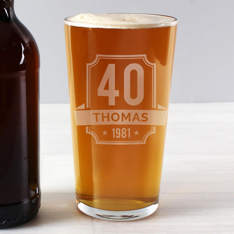 Engraved Pint Glasses