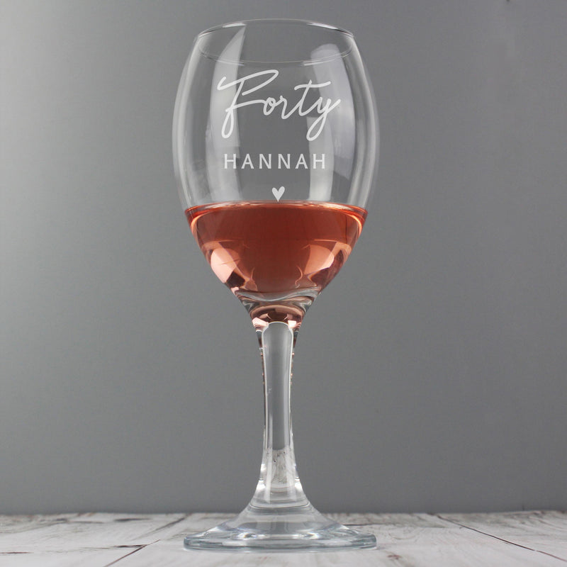 Personalised Memento Personalised Big Age Wine Glass