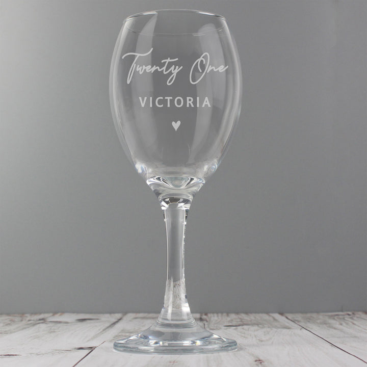 Personalised Memento Personalised Big Age Wine Glass