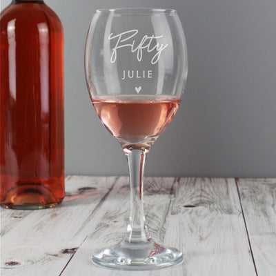 Personalised Memento Personalised Big Age Wine Glass