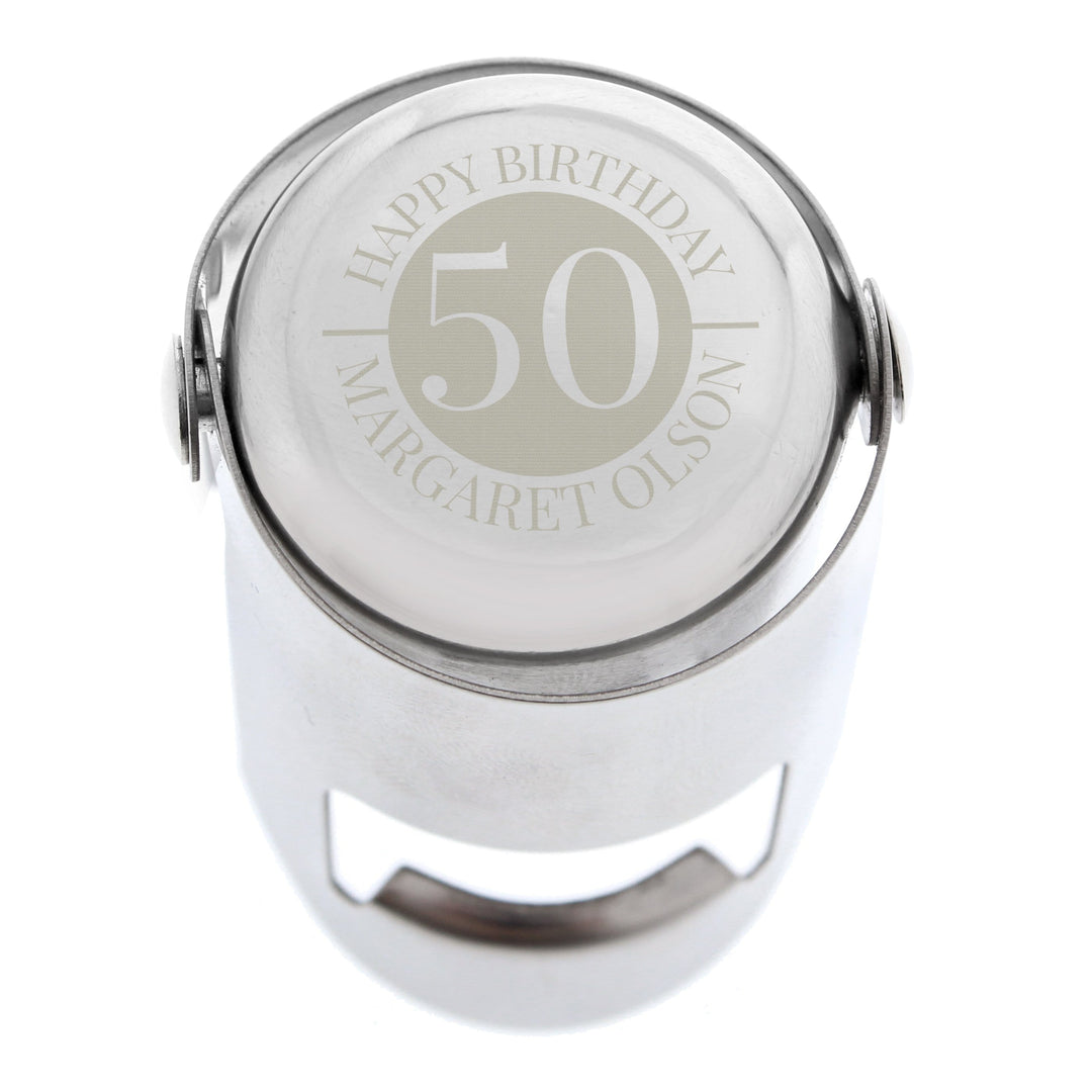 Personalised Memento Glasses &amp; Barware Personalised Big Number Bottle Stopper