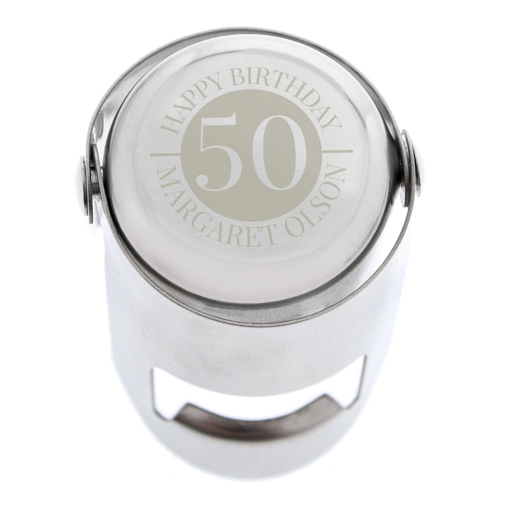 Personalised Memento Glasses &amp; Barware Personalised Big Number Bottle Stopper