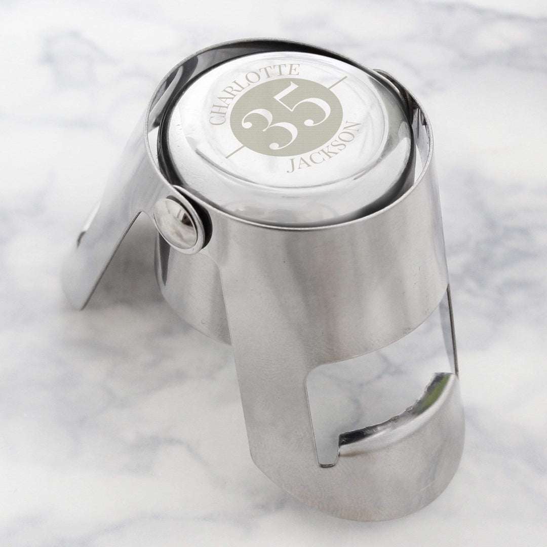 Personalised Memento Glasses &amp; Barware Personalised Big Number Bottle Stopper