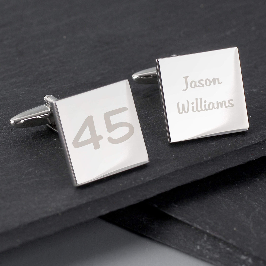 Personalised Memento Jewellery Personalised Birthday Big Age Cufflinks