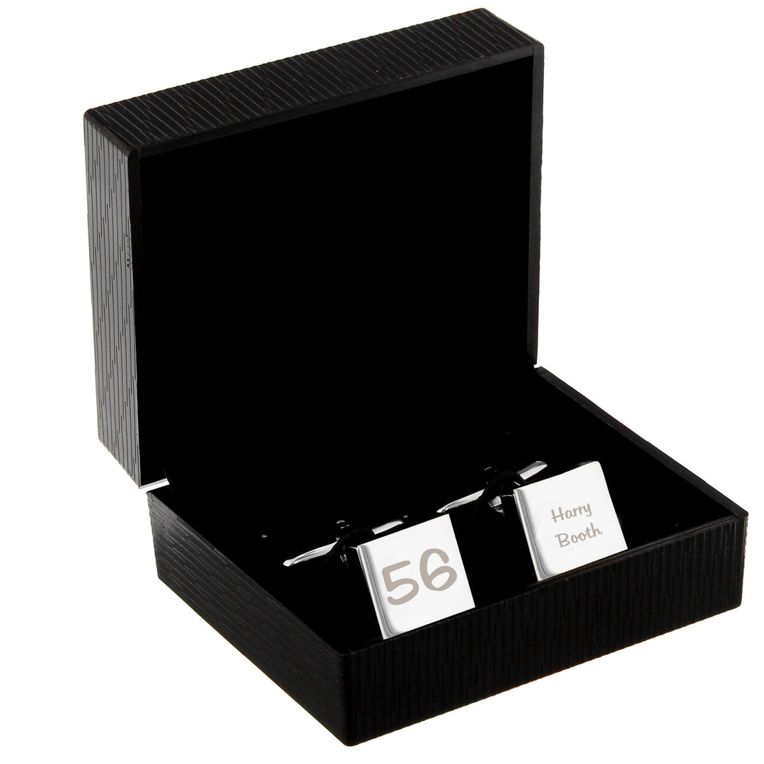 Personalised Memento Jewellery Personalised Birthday Big Age Cufflinks