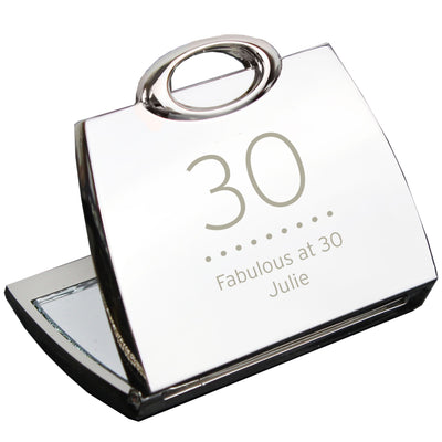 Personalised Memento Keepsakes Personalised Birthday Big Age Handbag Compact Mirror