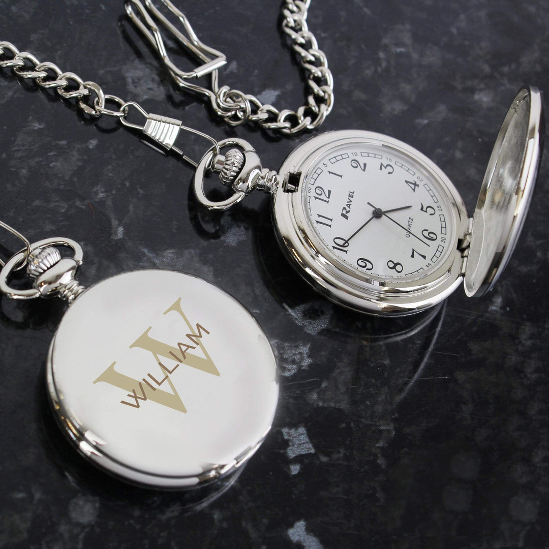 Personalised Memento Clocks &amp; Watches Personalised Birthday Big Age Pocket Fob Watch