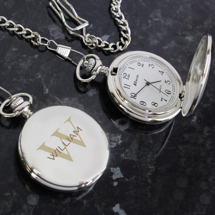 Personalised Memento Clocks &amp; Watches Personalised Birthday Big Age Pocket Fob Watch