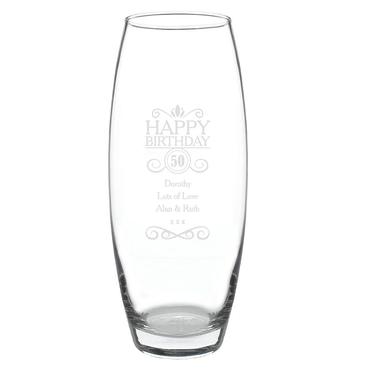 Personalised Memento Vases Personalised Birthday Bullet Vase