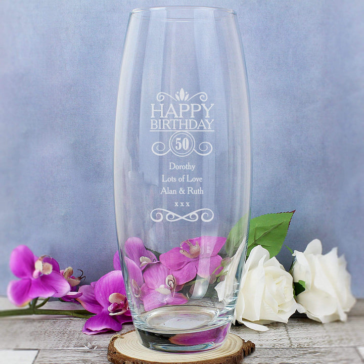 Personalised Memento Vases Personalised Birthday Bullet Vase