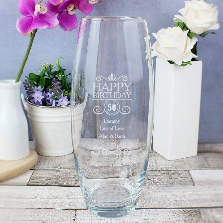 Personalised Memento Vases Personalised Birthday Bullet Vase