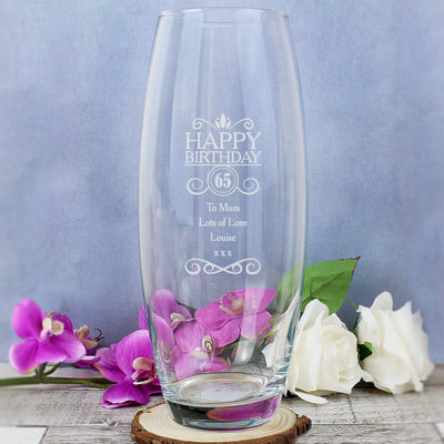 Personalised Memento Vases Personalised Birthday Bullet Vase