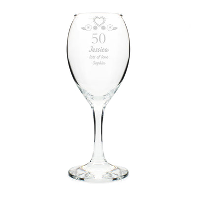 Personalised Memento Glasses & Barware Personalised Birthday Craft Wine Glass