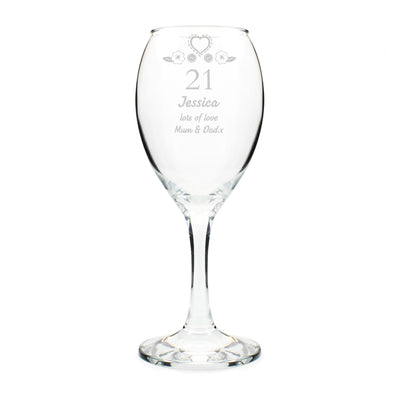 Personalised Memento Glasses & Barware Personalised Birthday Craft Wine Glass