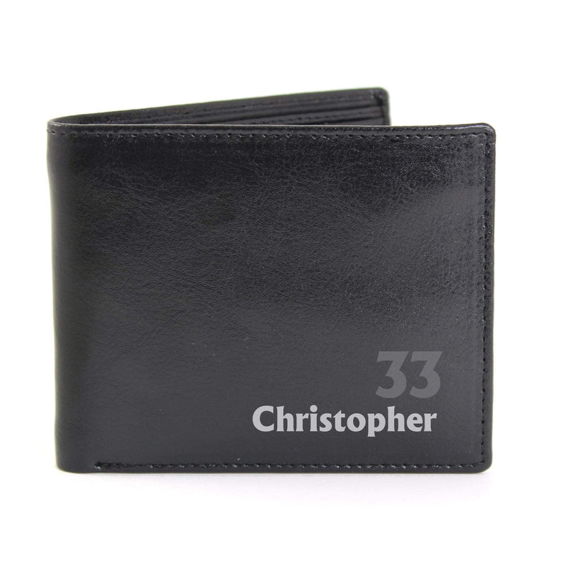Personalised Memento Leather Personalised Birthday Leather Wallet