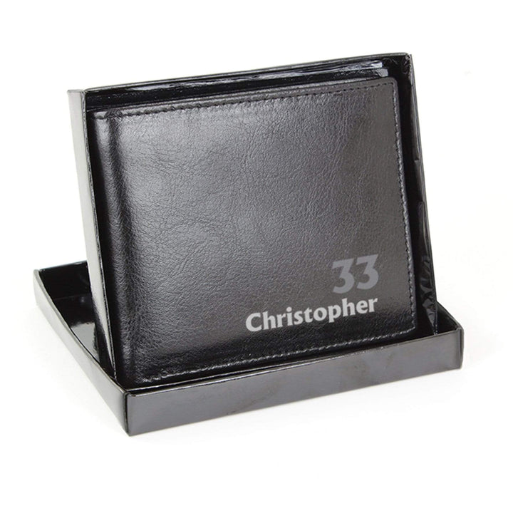 Personalised Memento Leather Personalised Birthday Leather Wallet