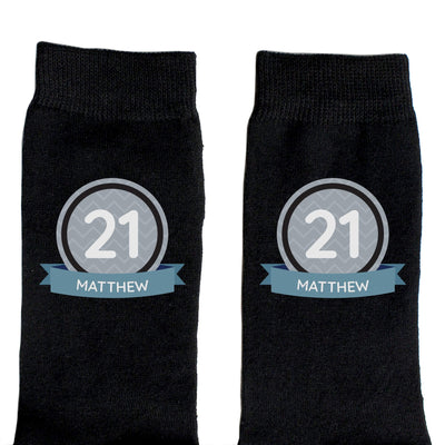 Personalised Memento Clothing Personalised Birthday Men's Socks