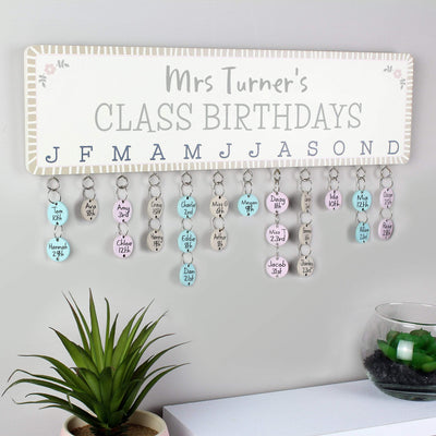 Personalised Memento Stationery & Pens Personalised Birthday Planner Plaque with Customisable Discs