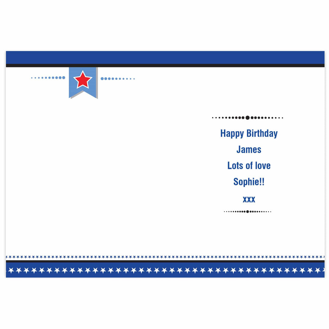 Personalised Memento Greetings Cards Personalised Birthday Star Card