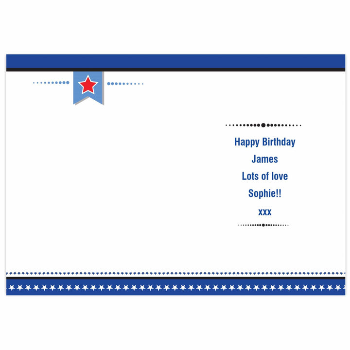 Personalised Memento Greetings Cards Personalised Birthday Star Card