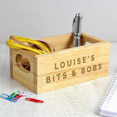 Personalised Memento Personalised Bits & Bobs Mini Wooden Crate