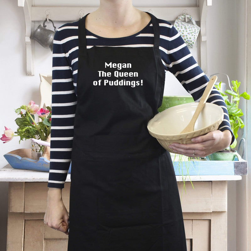 Personalised Memento Kitchen, Baking & Dining Gifts Personalised Black Apron