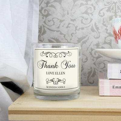 Personalised Memento Candles & Reed Diffusers Personalised Black Swirl Scented Jar Candle