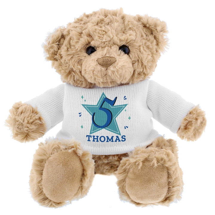 Personalised Memento Personalised Blue Big Age Teddy Bear