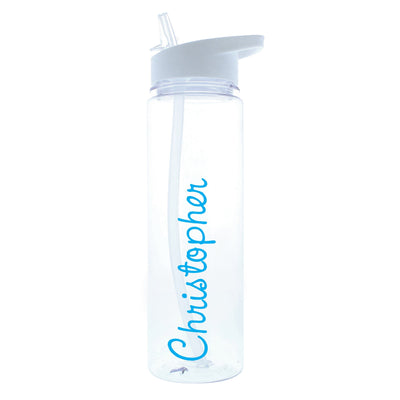 Personalised Memento Mealtime Essentials Personalised Blue Name Island Water Bottle
