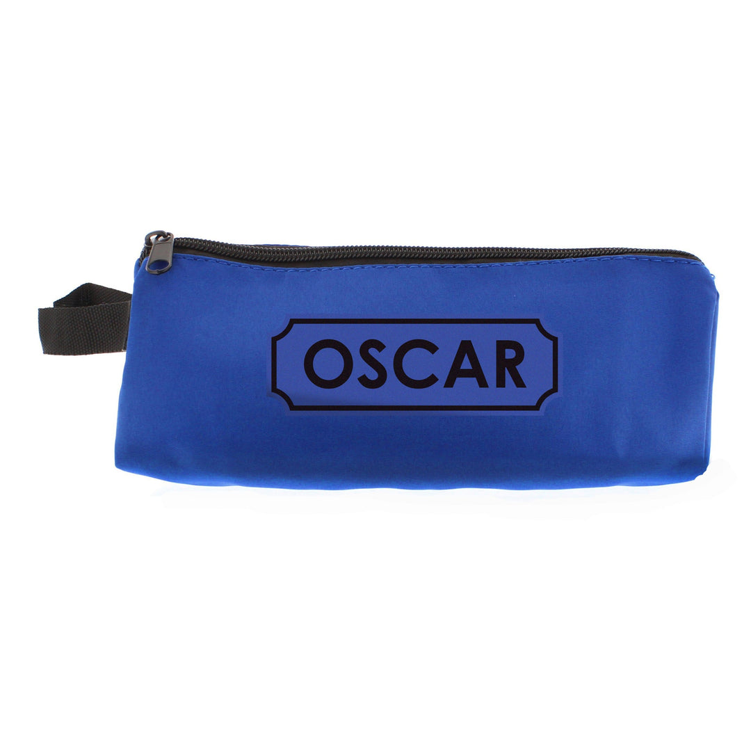Personalised Memento Stationery &amp; Pens Personalised Blue Pencil Case