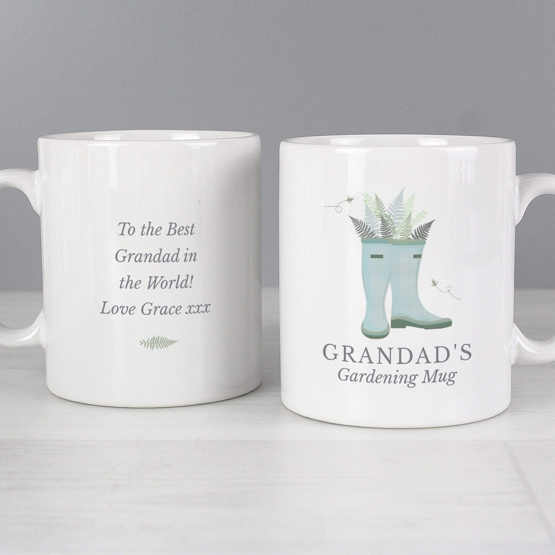 Personalised Memento Mugs Personalised Blue Wellies Mug